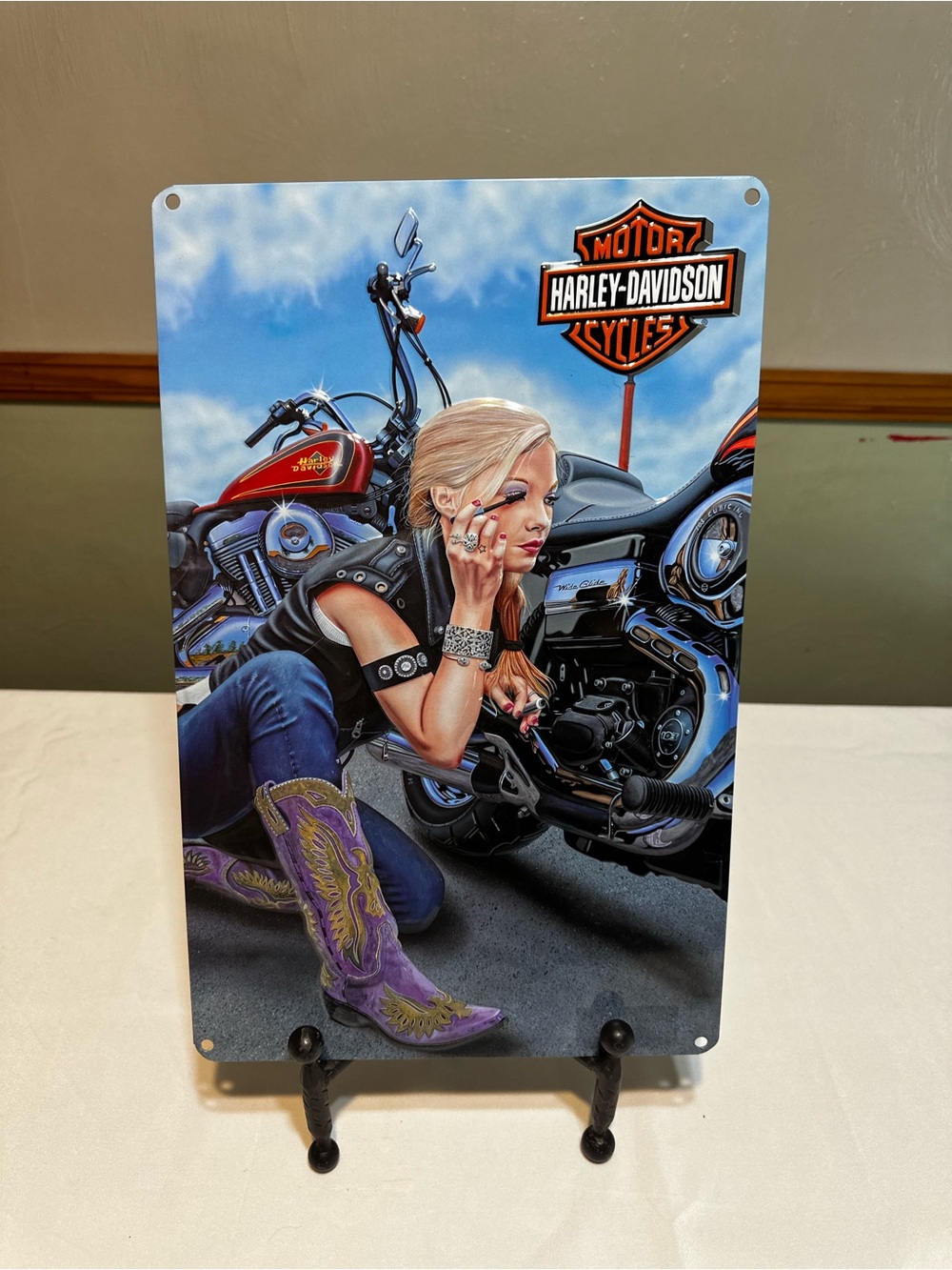 Harley-Davidson Motorcycle  metal Art Sign